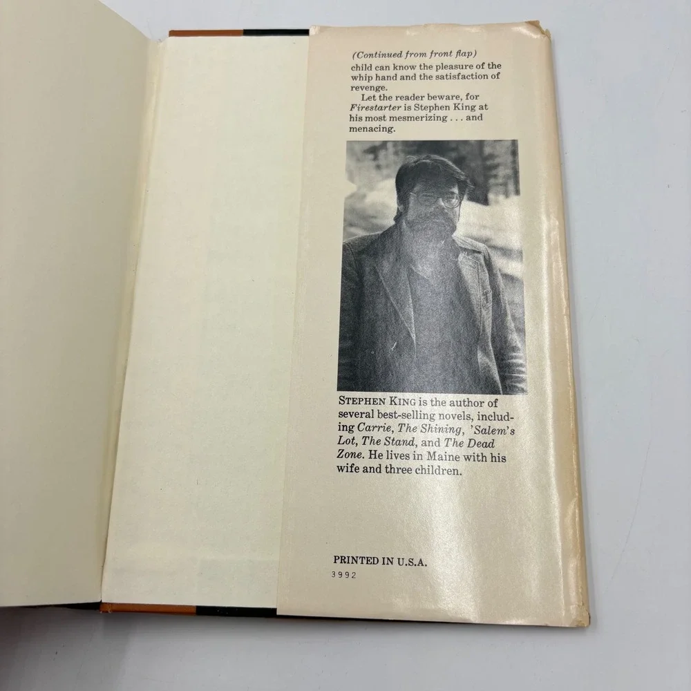 Stephen King Firestarter Book Adult Good Hardcover Book Club Edition 1980